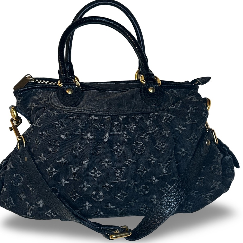 Louis Vuitton black denim purse in mint condition!